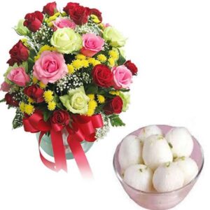 Roses Delight with Rasgullas