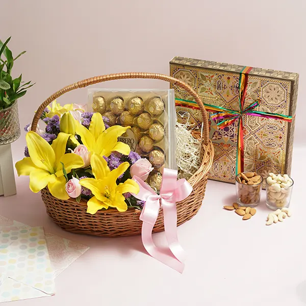 Ferrero & Dry Fruit Charm Basket