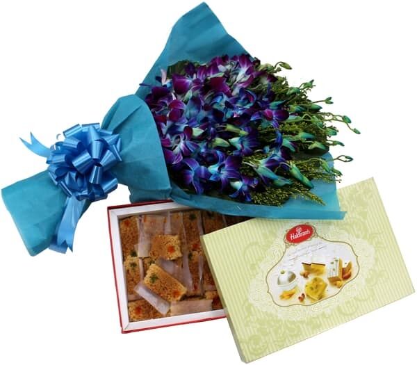 Orchids with Milk Cake